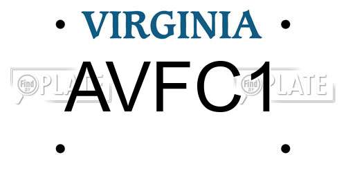 AVFC1 Virginia License Plate