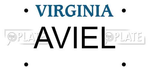 AVIEL Virginia License Plate