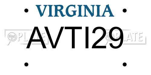 AVTI29 Virginia License Plate