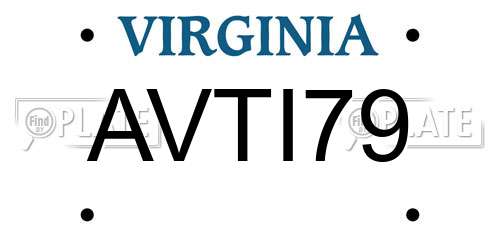 AVTI79 Virginia License Plate