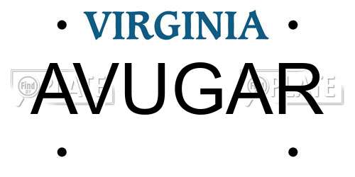 AVUGAR Virginia License Plate