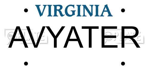 AVYATER Virginia License Plate