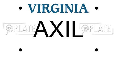 AXIL Virginia License Plate