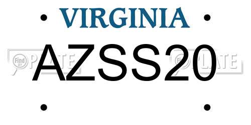 AZSS20 Virginia License Plate
