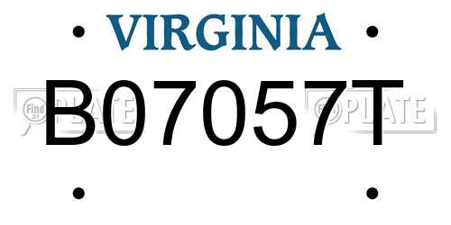 B07057T Virginia License Plate