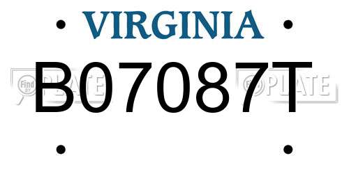B07087T Virginia License Plate