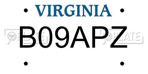 B09APZ Virginia License Plate