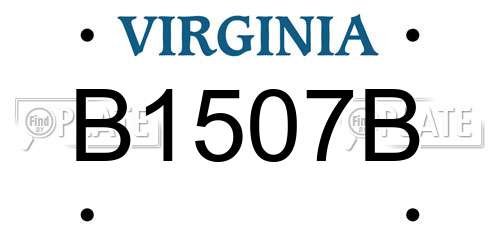 B1507B Virginia License Plate