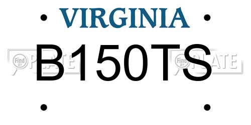 B150TS Virginia License Plate