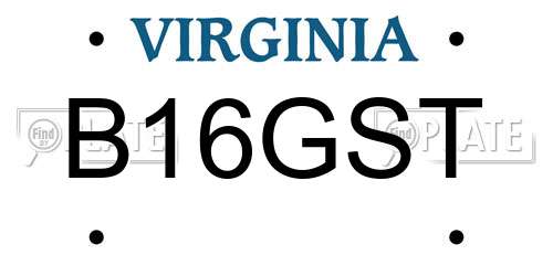 B16GST Virginia License Plate