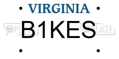 B1KES Virginia License Plate