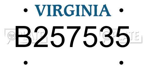 B257535 Virginia License Plate