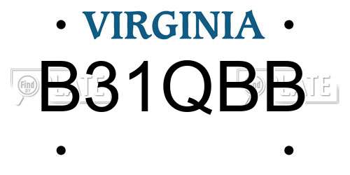B31QBB Virginia License Plate