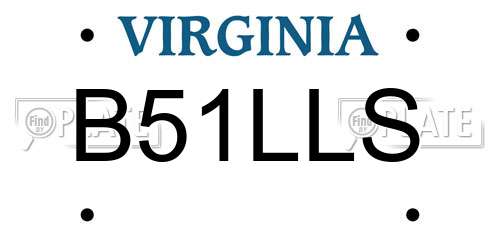 B51LLS Virginia License Plate