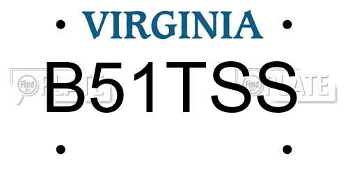 B51TSS Virginia License Plate