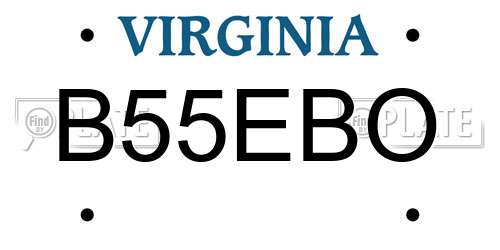 B55EBO Virginia License Plate
