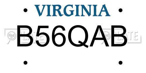 B56QAB Virginia License Plate
