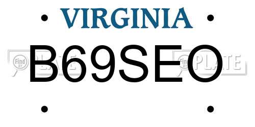 B69SEO Virginia License Plate