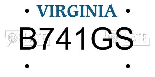 B741GS Virginia License Plate