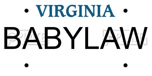 BABYLAW Virginia License Plate