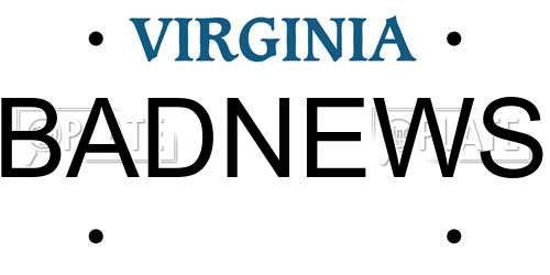 BADNEWS Virginia License Plate