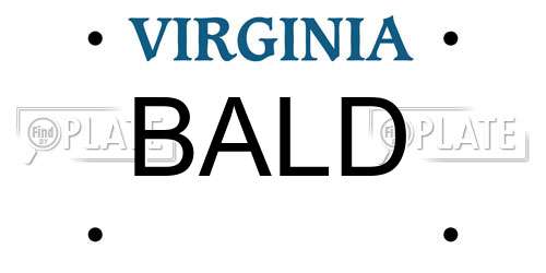 BALD Virginia License Plate