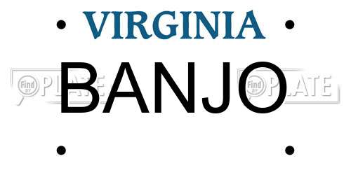 BANJO Virginia License Plate