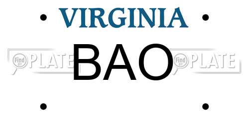 BAO Virginia License Plate