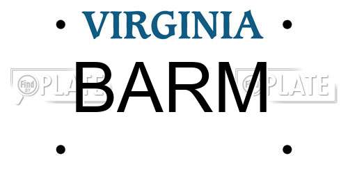 BARM Virginia License Plate