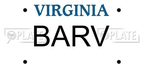 BARV Virginia License Plate