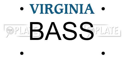 BASS Virginia License Plate