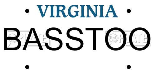 BASSTOO Virginia License Plate