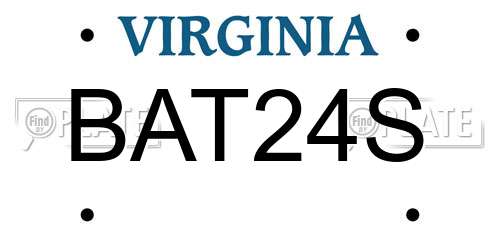 BAT24S Virginia License Plate