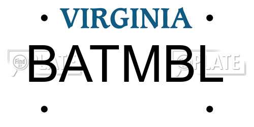 BATMBL Virginia License Plate