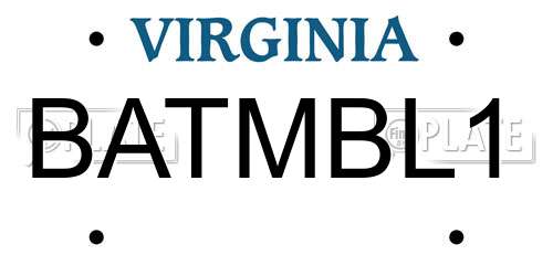 BATMBL1 Virginia License Plate