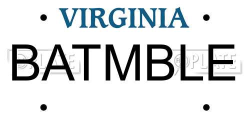 BATMBLE Virginia License Plate