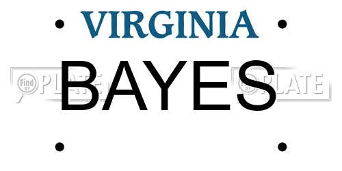 BAYES Virginia License Plate