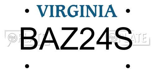BAZ24S Virginia License Plate