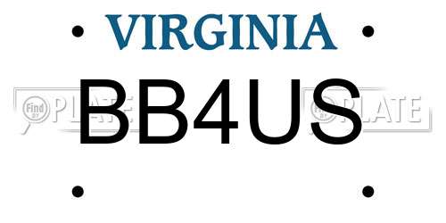BB4US Virginia License Plate
