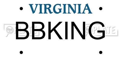 BBKING Virginia License Plate