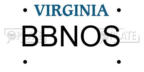 BBNOS Virginia License Plate