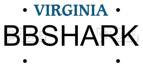 BBSHARK Virginia License Plate