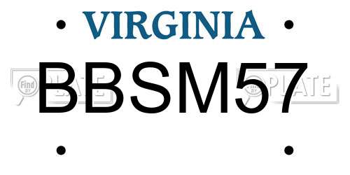 BBSM57 Virginia License Plate