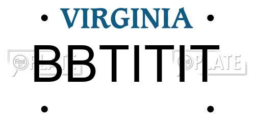 BBTITIT Virginia License Plate