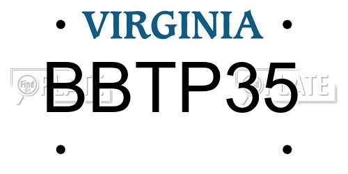 BBTP35 Virginia License Plate