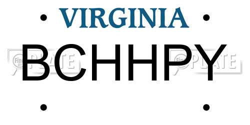 BCHHPY Virginia License Plate