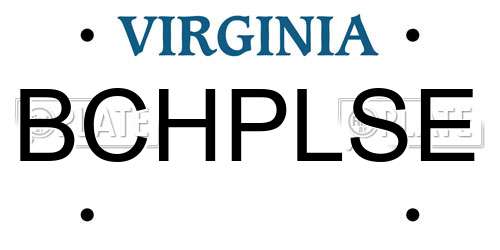 BCHPLSE Virginia License Plate