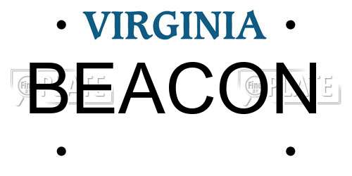 BEACON Virginia License Plate