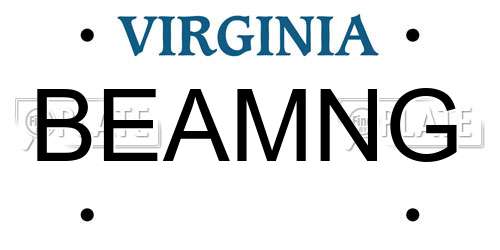 BEAMNG Virginia License Plate