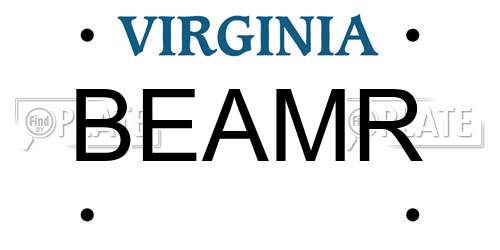 BEAMR Virginia License Plate